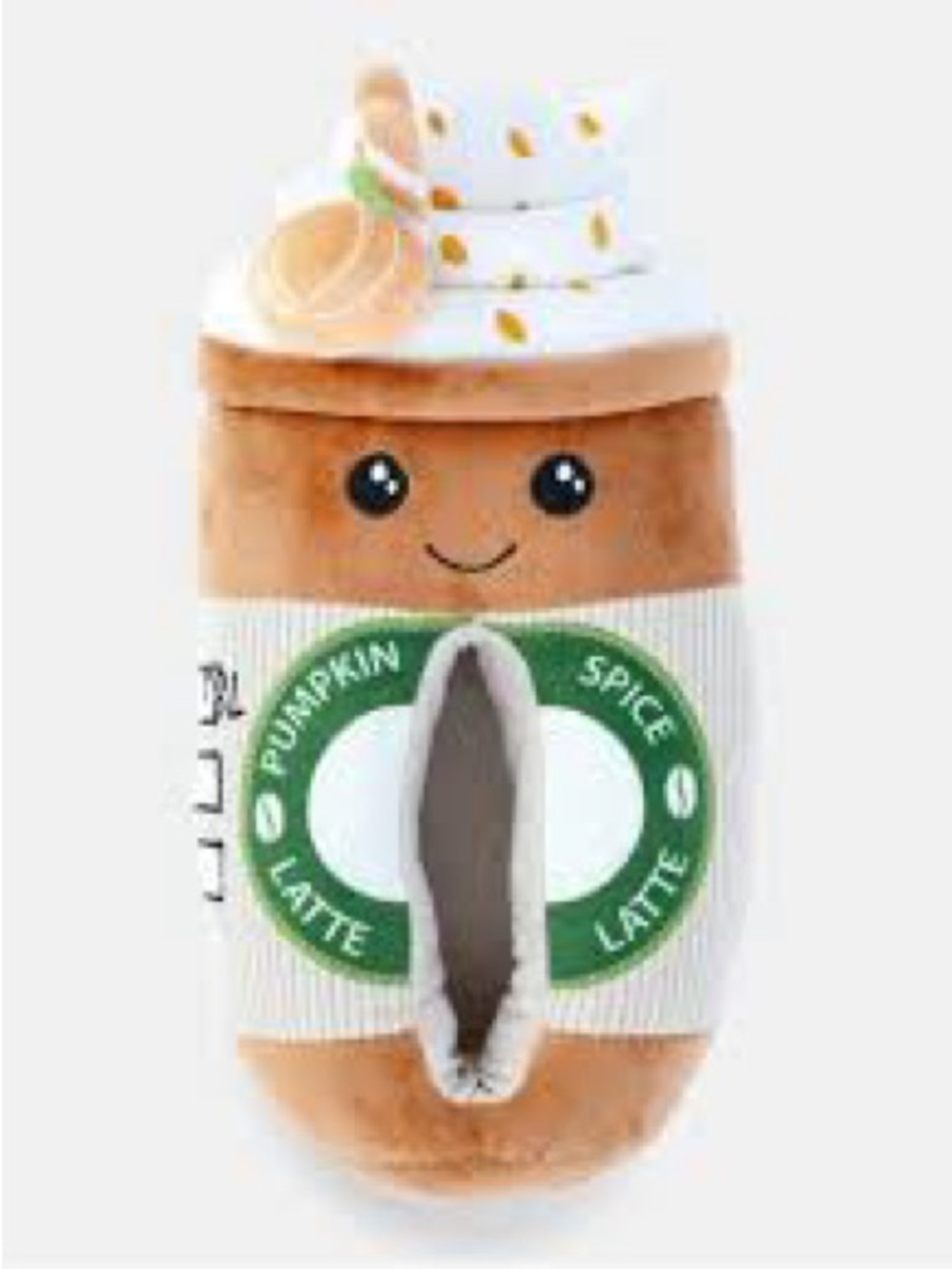 NWT Feetmoji Women's Pumpkin Latte Plush Slippers size 9/10